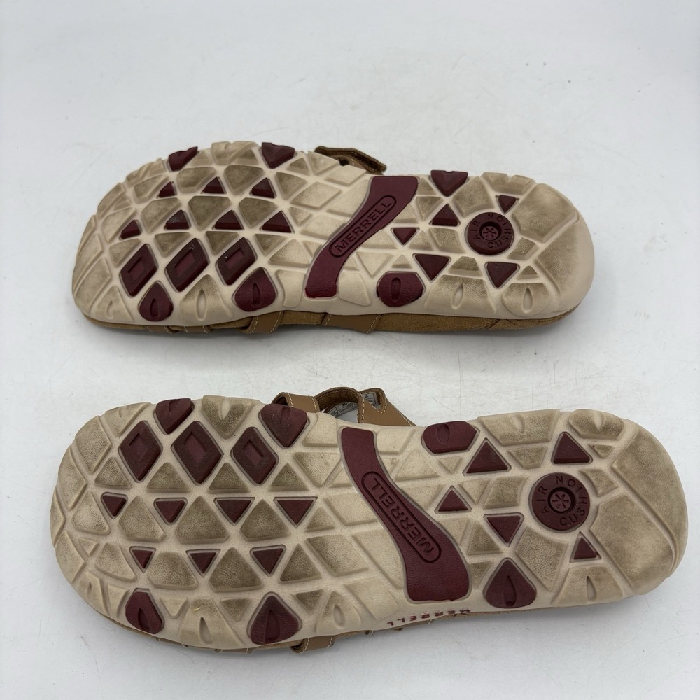 Merrell Shoes Womens Size 7 Leather Sandspur Rose Slide Sandals Tobacco Brown - Picture 9 of 9